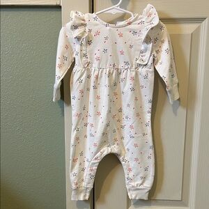 Jessica Simpson Floral Print Bodysuit - White, Pink, Blue